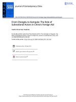 From Chengdu to Kampala: The Role of Subnational Actors in China’s Foreign Aid