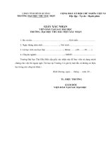 Giấy xác nhận học viên cao học dùng cho thi chứng chỉ