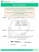 TOÁN TIẾNG ANH LỚP 1 Bài tập Tuần 26 – CƠ BẢN – ĐỀ 2