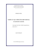 Nghiên cứu quy trình tổng hợp furfural từ lõi ngô và bã mía  