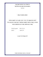 Tổng hợp vật liệu xúc tác từ khoáng sét ứng dụng cho quá trình nhiệt phân nhựa thải polypropylen thu hồi dầu nhẹ  