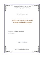 Nghiên cứu phát triển phần mềm tự động kiểm định ứng dụng  