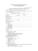 Mẫu đơn đề nghị phê duyệt phương án chữa cháy