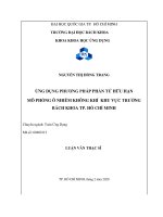 Ứng dụng phương pháp phần tử hữu hạn mô phỏng ô nhiễm không khí khu vực trường bách khoa tp  hồ chí minh  