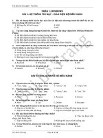 Bộ câu hỏi trắc nghiệm ôn tập nghề Tin Học