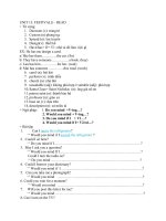 UNIT 13: FESTIVALS – READUNIT 13: FESTIVALS- LANGUAGE FOCUSUNIT 14: WONDERS OF THE WORLD ( GETTING STARTED+ LISTEN AND READ)