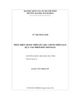 Phát hiện motif trên dữ liệu chuỗi thời gian dựa vào phép biến đổi esax  