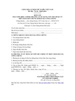 Mẫu báo cáo thay đổi phương án sử dụng vốn thu được từ chào bán chứng khoán ra công chúng