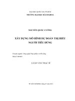 Xây dựng mô hình dự đoán thị hiếu người tiêu dùng  