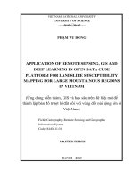 Ứng dụng viễn thám, GIS và học sâu trên dữ liệu mở để thành lập bản đồ trượt lở đất đối với vùng đồi núi rộng lớn ở việt nam 