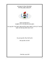 Sáng kiến kinh nghiệm cấp cơ sở: Dạy học theo hướng phát triển năng lực người học chủ đề địa hình Việt Nam