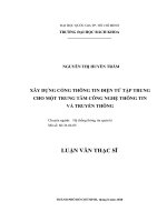 Xây dựng cổng thông tin điện tử tập trung cho một trung tâm công nghệ thông tin và truyền thông  