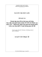 Thành lập bản đồ đa thời gian thể hiện thay đổi ranh giới hành chính tp  hồ chí minh sau năm 1975 – đánh giá, phân tích khuynh hướng phát triển của thành phố về mặt không gian đô thị  