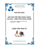 Giải pháp tiết kiệm năng lượng tòa nhà   kiểm toán năng lượng  