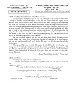 Đề thi chọn học sinh giỏi cấp huyện môn Ngữ văn 8 năm 2016-2017 có đáp án - Phòng GD&ĐT huyện Yên Lạc