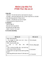 giáo án PTNN Thơ Mẹ và cô