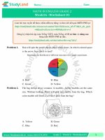 TOÁN TIẾNG ANH LỚP 2 Bài tập Tuần 31 – CƠ BẢN – ĐỀ 1