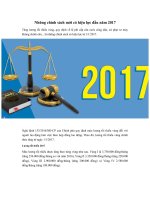 Những chính sách mới có hiệu lực đầu năm 2017