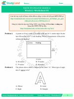TOÁN TIẾNG ANH LỚP 6 Bài tập Tuần 28 – CƠ BẢN – ĐỀ 1