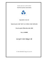 Nhận dạng chữ viết tay tiếng việt offline  