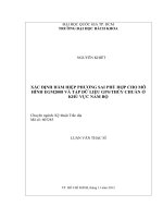 Xác định hàm hiệp phương sai phù hợp cho mô hình egm2008 và tập dữ liệu gps 