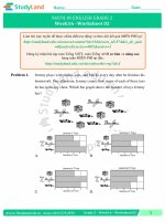 TOÁN TIẾNG ANH LỚP 2 Bài tập Tuần 31 – CƠ BẢN – ĐỀ 2