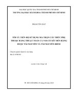 Tối ưu tiến độ sử dụng ma trận cấu trúc phụ thuộc bằng thuật toán cá voi có xét đến ràng buộc tài nguyên và tài nguyên hiếm  