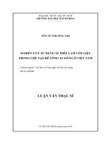 Nghiên cứu sử dụng xỉ thép làm cốt liệu trong chế tạo bê tông xi măng ở việt nam  