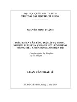 Điều khiển cân bằng điện áp tụ trong nghịch lưu 3 pha 4 nhánh npc, ứng dụng trong điều khiển bộ nguồn hiện đại  
