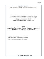 Nghiên cứu sai sót ở các tài liệu việt nam khi viết về thuyết tương đối   báo cáo tổng kết đề tài khoa học cấp trường  