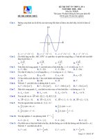 Đề thi thử tốt nghiệp THPT 2021 môn Toán chuyên Hạ Long, Quảng Ninh lần 1