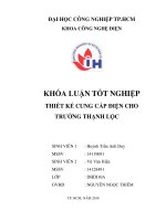 Thiết kế cung cấp điện cho trường thạnh lộc   đồ án  tốt nghiệp khoa công nghệ  điện  