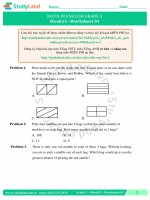 TOÁN TIẾNG ANH LỚP 3 Bài tập Tuần 30 – CƠ BẢN – ĐỀ 1