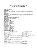 Thí Nghiệm Khoa học Đề tài Vật nổi – Vật chìm