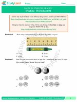 TOÁN TIẾNG ANH LỚP 2 Bài tập Tuần 28 – CƠ BẢN – ĐỀ 2