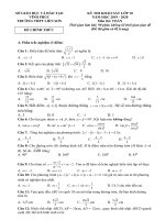 Đề thi KSCL đầu năm môn Toán 10 năm 2019-2020 có đáp án - Trường THPT Liễn Sơn