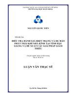 Điều tra đánh giá hiện trạng và dự báo phát thải khí nhà kính tại tỉnh hậu giang và đề xuất các giải pháp giảm thiểu  