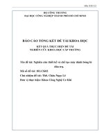 Nghiên cứu thiết kế và chế tạo máy đánh bóng bi đũa trụ   báo cáo tổng kết đề tài khoa học cấp trường   khoa công nghệ cơ khí  