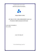 Kỹ thuật ước lượng phổ độ phân giải cao ứng dụng trong radar xuyên đất  