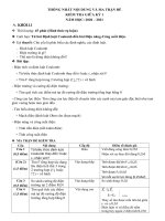 MA TRẬN ĐỀ KIỂM TRA GIỮA HKI KHỐI 11-2020