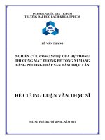 Nghiên cứu công nghệ của hệ thống thi công mặt đường bê tông xi măng bằng phương pháp san đầm trục lăn  