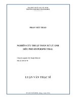 Nghiên cứu thuật toán xử lý ảnh siêu phổ hyperspectral  