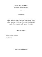 Đánh giá khả năng ứng dụng collector dạng máng để cung cấp nước nóng cho mô hình khử muối bằng phương pháp phun tách ấm  