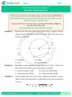TOÁN TIẾNG ANH LỚP 5 Bài tập Tuần 25 – CƠ BẢN – ĐỀ 1