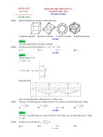 Đề, đáp án thi HK1 lớp 12 môn Toán Sở GD & ĐT Đà Nẵng năm 2019 - 2020