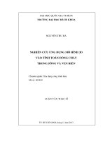 Nghiên cứu ứng dụng mô hình 3d vào tính toán dòng chảy trong sông và ven biển  