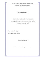 Thiết kế, mô hình hóa và điều khiển các bộ biến đổi công suất trong hệ thống năng lượng mặt trời  