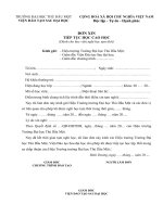 Đơn xin tiếp tục học cao học