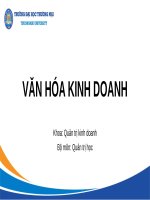 Slide bài giảng văn hóa KINH DOANH