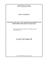 Ứng dụng dữ liệu viến thám radar trong xác định đối tượng rừng ngập mặn  